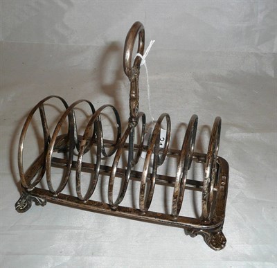 Lot 315 - A silver six division toast rack, 9.5oz