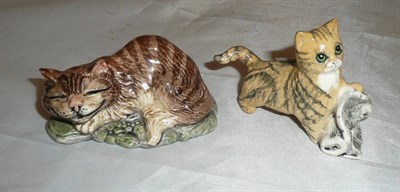 Lot 318 - Beswick 'Cheshire Cat' and a Doulton cat