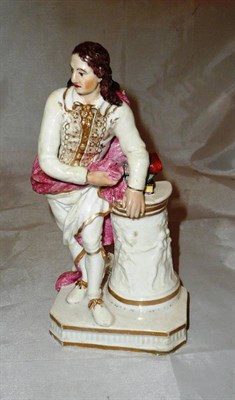 Lot 323 - A Derby porcelain model of a gentleman, No. 227 (restorations)