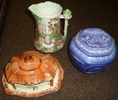 Lot 335 - Two Maling jars, Cottage ware etc