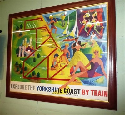 Lot 355 - Explore the Yorkshire Coast by Train' poster after Lander