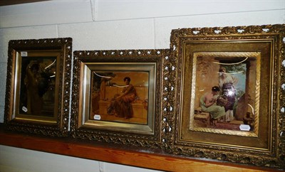 Lot 358 - Three gilt framed crystoleums