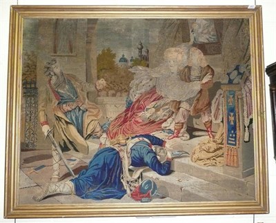 Lot 387 - A gilt framed tapestry