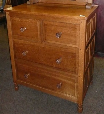 Lot 389 - A Bob Hunter (ex Mouseman) Wrenman chest of drawers