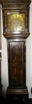 Lot 397 - A Japanned longcase clock, dial inscribed, James Field, Hemstead