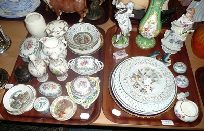 Lot 17 - Assorted decorative ceramics, mainly Continental, including Limoges, Dresden, paragon and other...