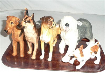 Lot 22 - Five Royal Doulton dogs