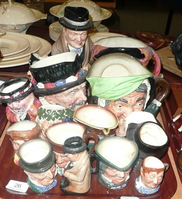 Lot 26 - Fifteen Royal Doulton character jugs and another (16)