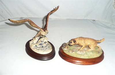 Lot 48 - Two Border Fine Arts figures of Border Terrier and an osprey (a.f.)