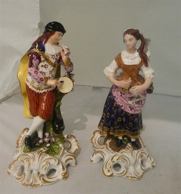Lot 52 - Pair of 19th century Continental figures (a.f.)