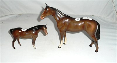 Lot 137 - Beswick bay thoroughbred and a pony