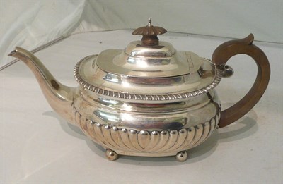 Lot 161 - Silver teapot with 'Baring' crest
