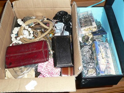Lot 168 - Two boxes of costume jewellery