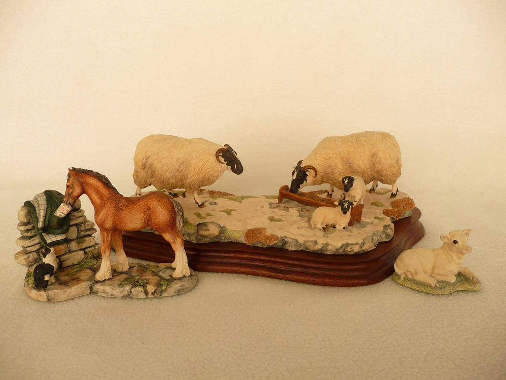 Lot 1026 - Border Fine Arts Sheep group 'Early Lambs, Late Snow', model No. 113 by Ray Ayres, 14cm high on...