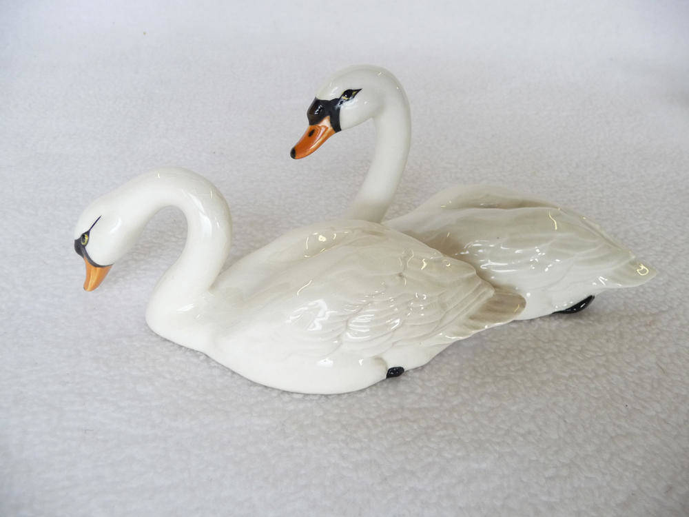 Lot 1083 - Two Beswick Swans, head up model No. 1684,