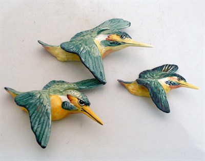 Lot 1 - Three Beswick kingfisher wall plaques