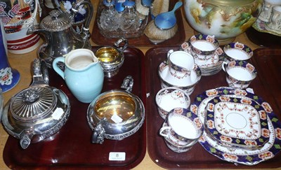 Lot 8 - A silver plated on copper four piece tea service in the manner of Barnards, a St Michael's...