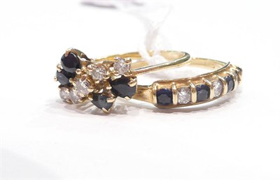 Lot 230 - Two diamond and sapphire rings