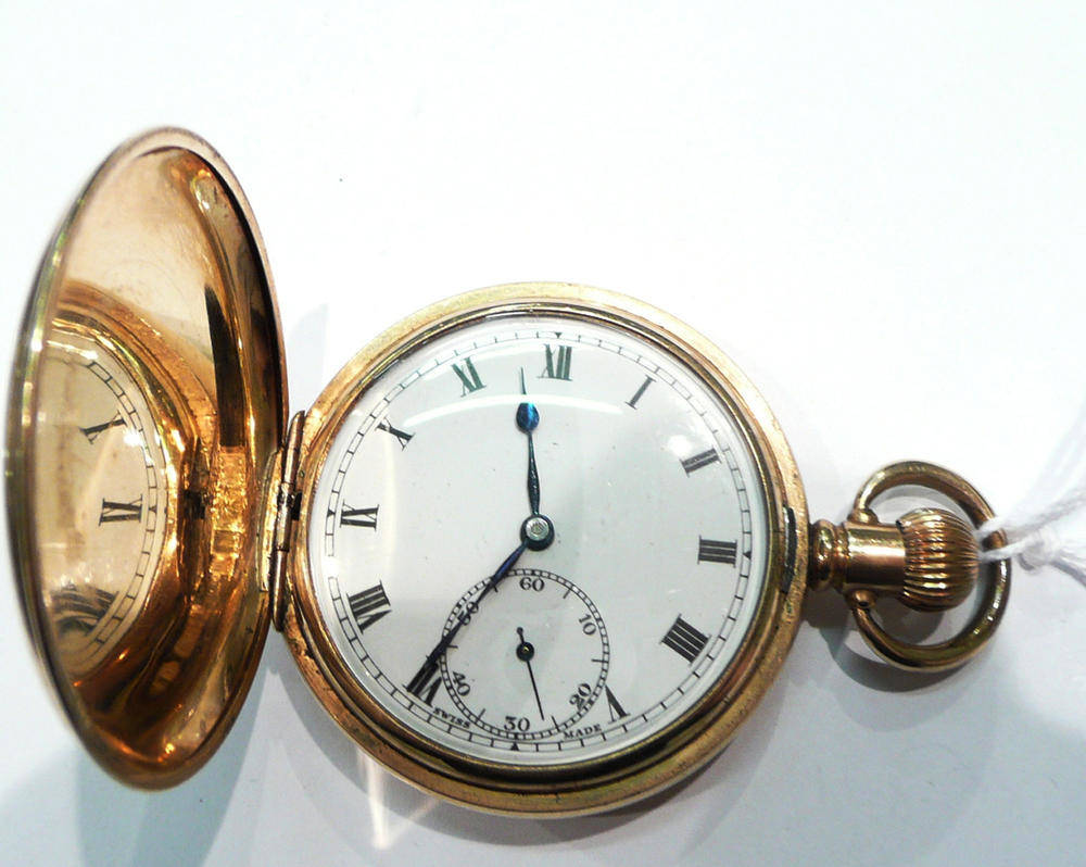 Lot 241 A Gold Plated Pocket Watch Signed Rolex