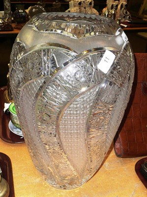 Lot 11 - Large Lancastrian crystal vase, Molineaux & Webb
