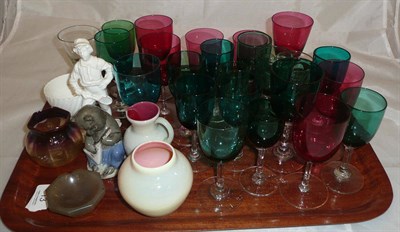 Lot 13 - Tray of assorted drinking glasses etc
