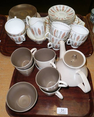 Lot 31 - A Royal Albert 'Safari' tea set and a Poole tea set on two trays