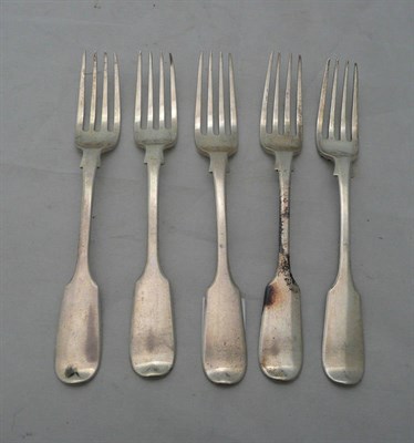 Lot 55 - Five Victorian silver forks, 6.5oz