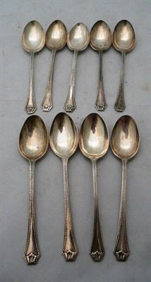 Lot 62 - Nine silver teaspoons, 5oz