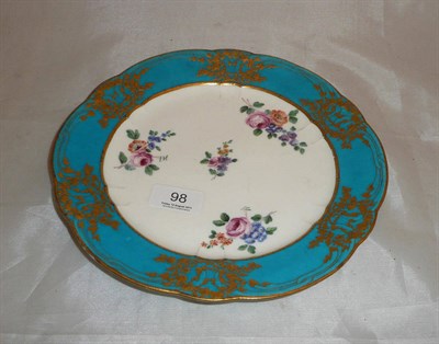 Lot 98 - A Sevres plate