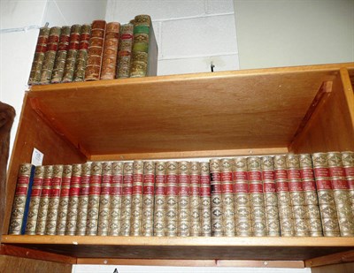 Lot 137 - Quantity of leather bound books, including Scott, Thackeray etc