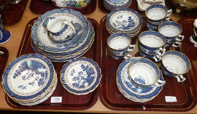 Lot 154 - A Booths 'Old Willow' service on two trays