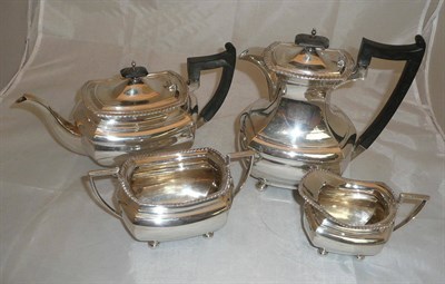 Lot 159 - Four piece silver tea service, 64oz