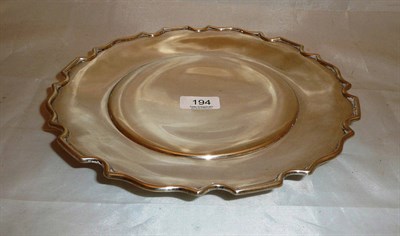 Lot 194 - A silver pedestal dish with shaped rim