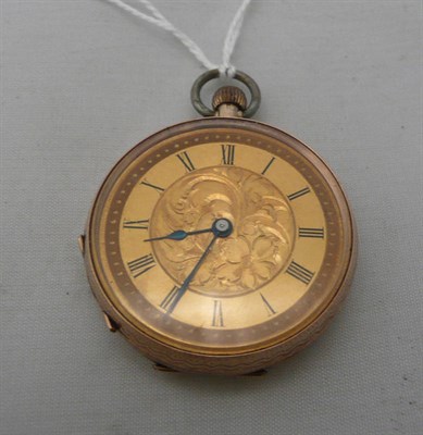 Lot 215 - Gold ladies pocket watch