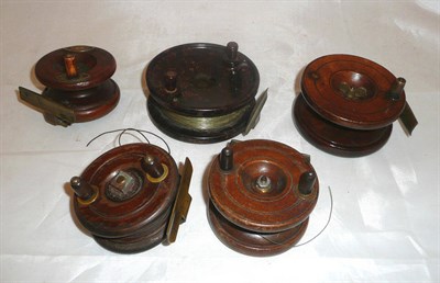 Lot 266 - Five assorted fishing reels