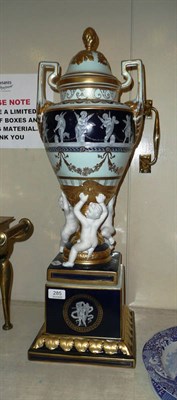 Lot 285 - A large ceramic vase and cover in 18th century style