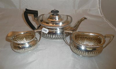 Lot 297 - Three piece silver tea service