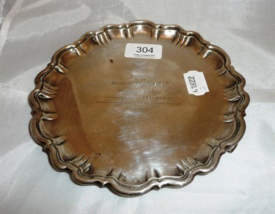 Lot 304 - Silver salver, approximately 9oz