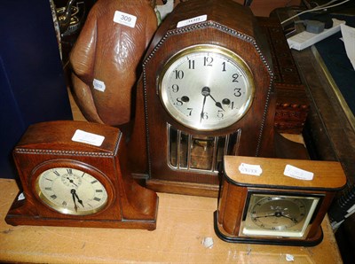 Lot 308 - Elliott mantel clock and two others