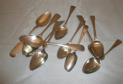 Lot 312 - Eleven Georgian silver teaspoons including Dublin, Newcastle etc