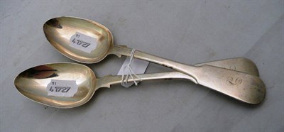 Lot 315 - Two white metal spoons stamped J O RAILY