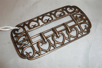 Lot 330 - A silver Art Nouveau belt buckle