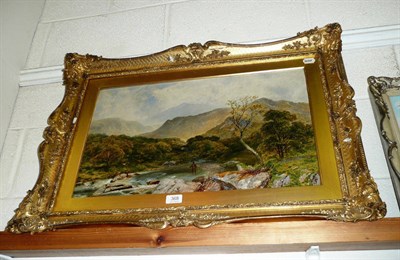 Lot 368 - 19th century framed oil on canvas, landscape with figures attributed to James Peel