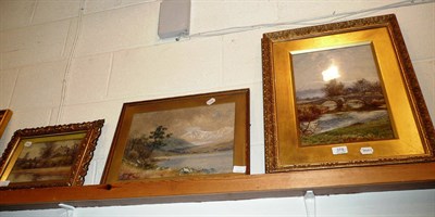 Lot 378 - Three watercolours by Parker Haggarty and two watercolours by E Struben