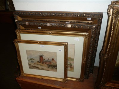 Lot 386 - Two Victorian oil paintings and two late 19th/early 20th century watercolours