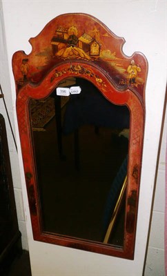 Lot 396 - Chinoiserie decorated easel back dressing mirror