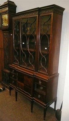 Lot 407 - George V glazed mahogany salon cabinet