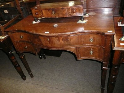 Lot 427 - Mahogany dressing table with serpentine front