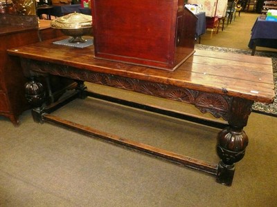 Lot 438 - Oak refectory table