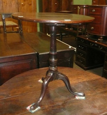 Lot 482 - George III mahogany tilt top tripod table